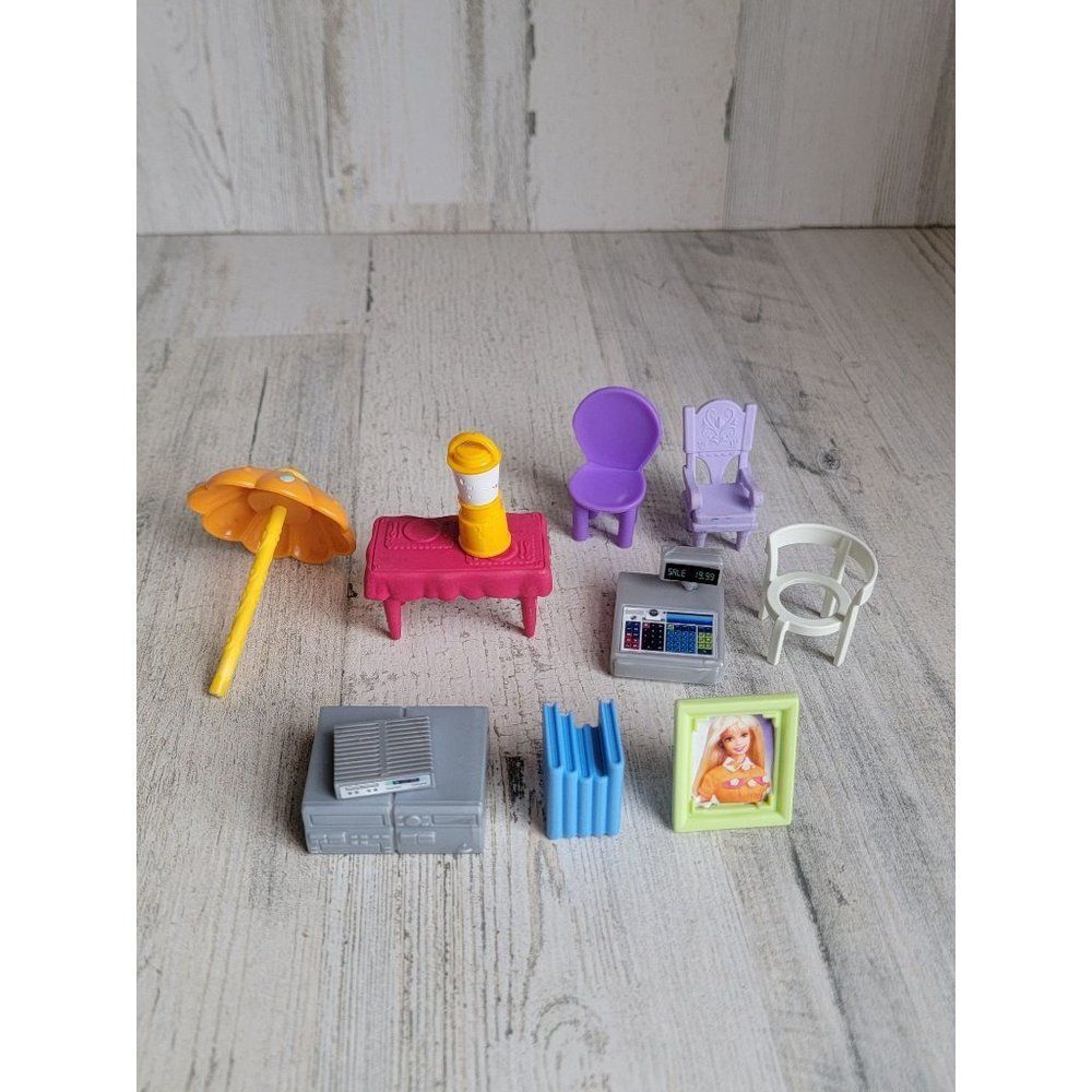 Play doll house furniture accessory toy figure set table chair